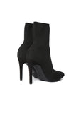 I'm In Knit Heeled Booties - Black