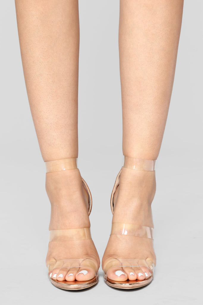 Rosy Clear Heel - Rose Gold