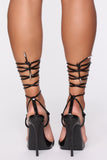 Sweet Like Honey Heeled Sandals - Black