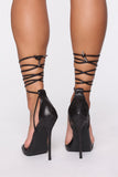 Working It Heeled Sandals - Black