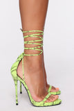 Working It Heeled Sandals - Lime