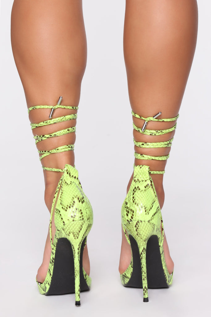 Working It Heeled Sandals - Lime