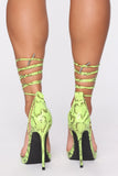 Working It Heeled Sandals - Lime