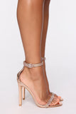 About Last Night Heeled Sandals - Rose Gold