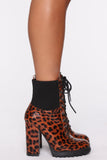 Catty But Always Classy Booties - Leopard