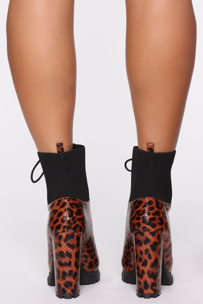 Catty But Always Classy Booties - Leopard