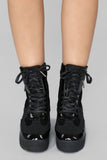 On What Grounds Platform Bootie - Black