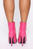 Whatever You Like Booties - Fuchsia Snake