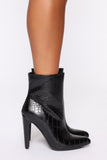 Making Moves Booties - Black Croc
