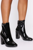 Rule Breaker Booties - Black Patent