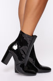 Rule Breaker Booties - Black Patent