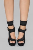 Head In The Clouds Platform Heel - Black