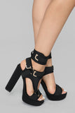 Head In The Clouds Platform Heel - Black