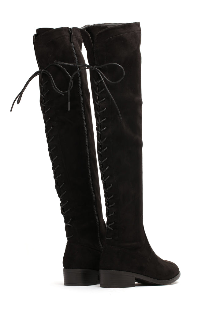 Stina Flat Boot - Black