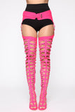 Bomblicious Heeled Sandals - Neon Pink
