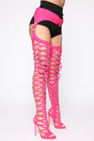 Bomblicious Heeled Sandals - Neon Pink