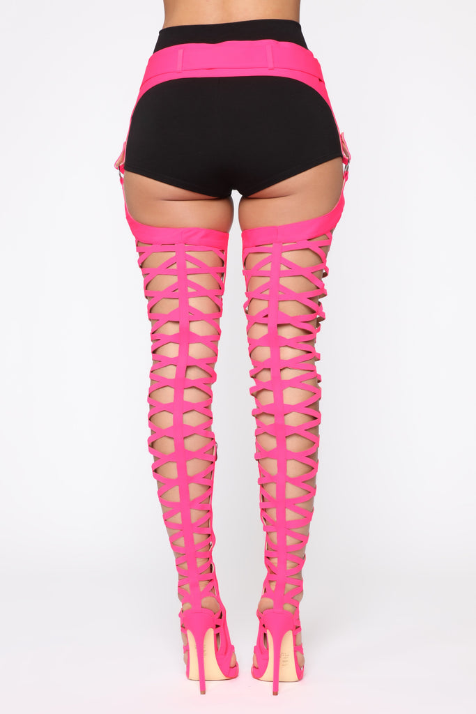 Bomblicious Heeled Sandals - Neon Pink