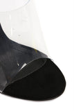 The Glass Edge Heeled Sandal - Black
