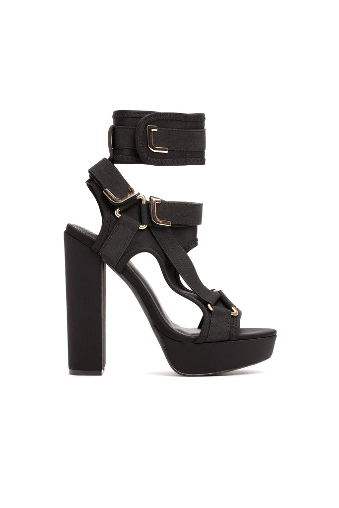 Head In The Clouds Platform Heel - Black