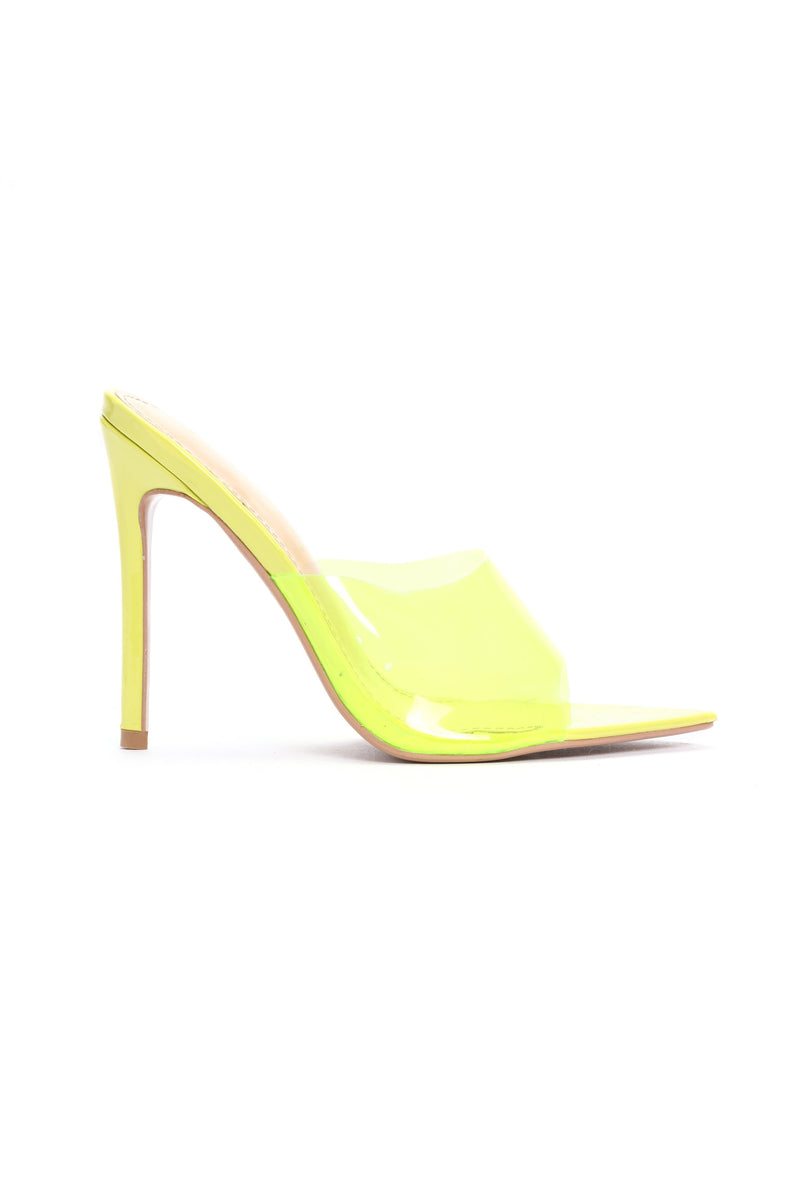 Those Are Fire Heeled Sandals - Yellow