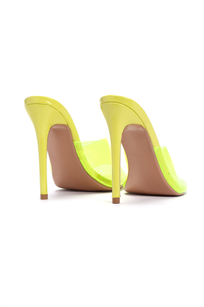 Those Are Fire Heeled Sandals - Yellow