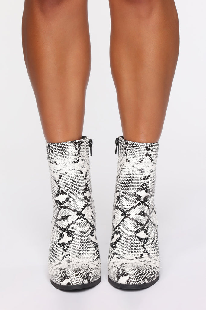 Without A Doubt Booties - Grey Snake