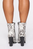 Without A Doubt Booties - Grey Snake