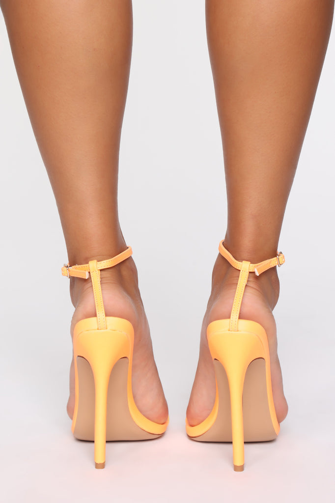 No Regrets Heeled Sandal - Glow In The Dark Orange