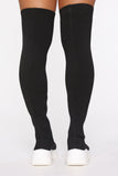 Larger Than Life Flat Boots - Black