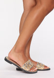 Not Looking Back Flat Sandals - Gold