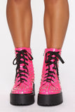 Rock On Girl Booties - Neon Pink