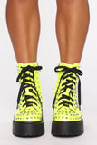 Rock On Girl Booties - Neon Yellow
