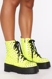 Rock On Girl Booties - Neon Yellow