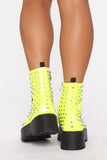 Rock On Girl Booties - Neon Yellow