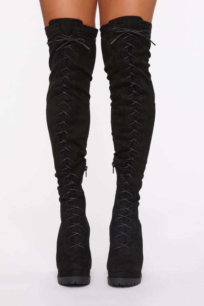 Ready Set Go Heeled Boots - Black