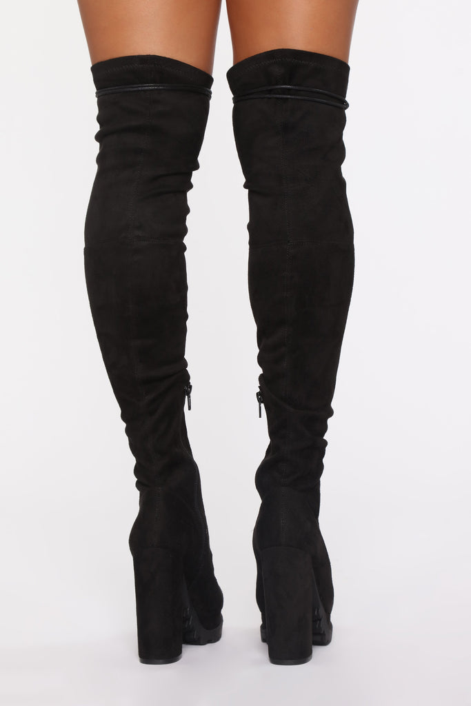 Ready Set Go Heeled Boots - Black