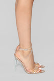 Coming Through Heeled Sandal - RoseGold