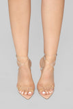 Coming Through Heeled Sandal - Nude Patent