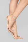 Coming Through Heeled Sandal - Nude Patent