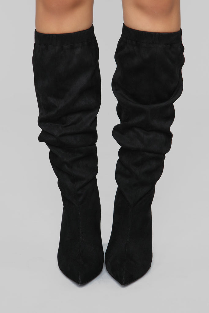 Speak To Me Heeled Boot - Black