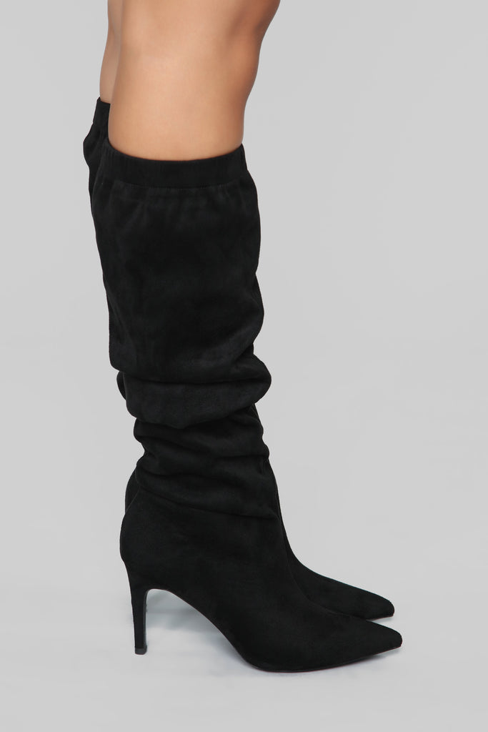 Speak To Me Heeled Boot - Black