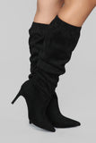 Speak To Me Heeled Boot - Black