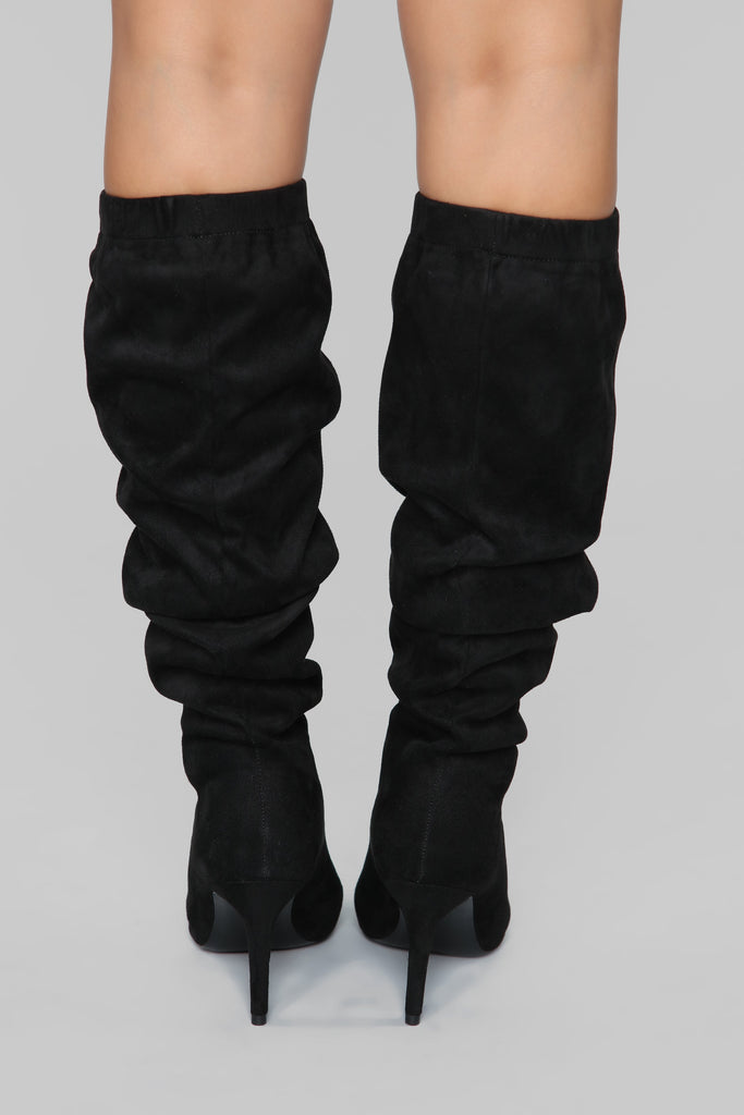 Speak To Me Heeled Boot - Black