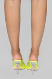 Stop Killing My Vibe Heeled Sandal - Neon Yellow