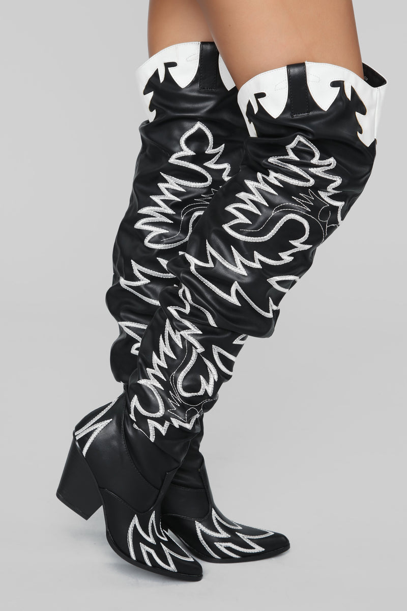 Make Your Own Path Heeled Boot - Black