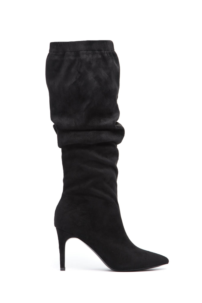 Speak To Me Heeled Boot - Black
