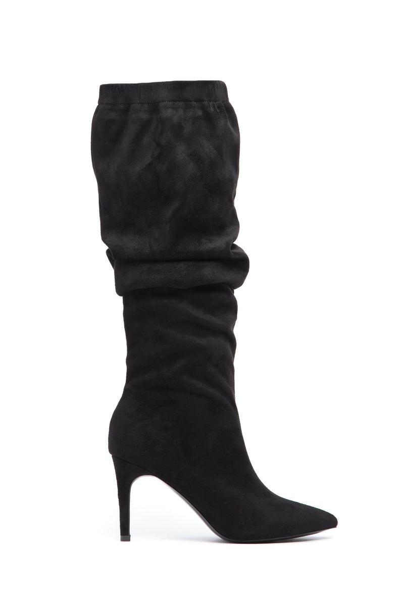 Speak To Me Heeled Boot - Black
