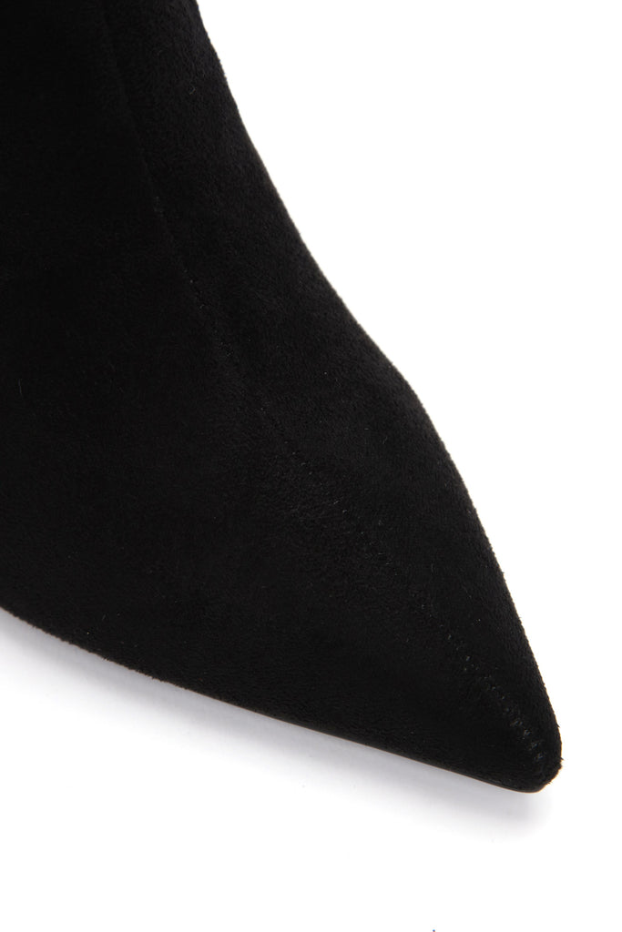 Speak To Me Heeled Boot - Black