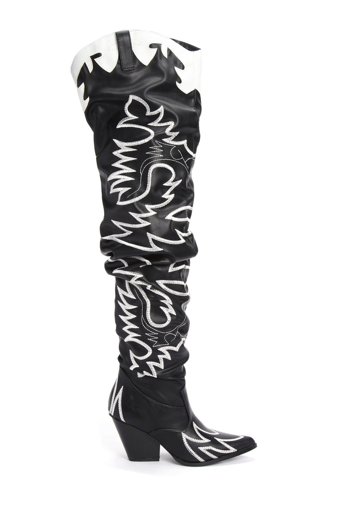 Make Your Own Path Heeled Boot - Black
