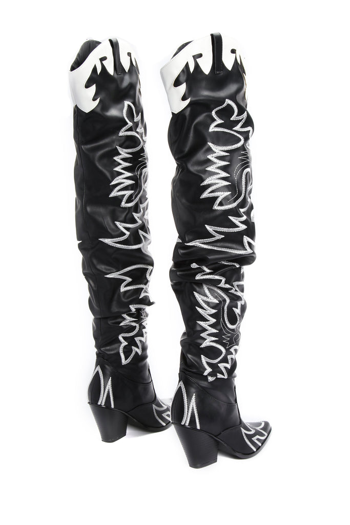 Make Your Own Path Heeled Boot - Black